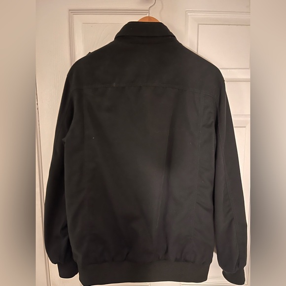 Men’s black cotton light bomber jacket - Picture 3 of 3